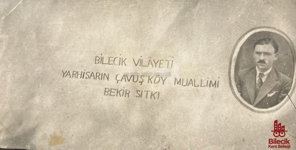 Şehit Öğretmen Bekir Sıtkı Aral'ın Fotoğraflı Kartviziti