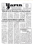 Yarın Gazetesi 07 Eylül 1976 Sayı 3418