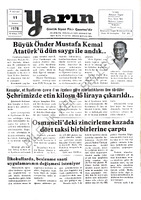Yarın 11 Kasım 1976 Sayı 3470