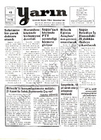 Yarın Gazetesi 13 Kasım 1976 Sayı 3472