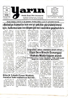 Yarın Gazetesi 16 Kasım 1976 Sayı 3474