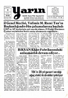Yarın Gazetesi 9 Aralık 1976 Sayı 3491