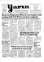 Yarın Gazetesi 16 Aralık 1976 Sayı 3497