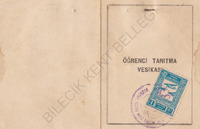 Bozüyük İlk Mektebi Öğrenci Tanıtma Vesikası