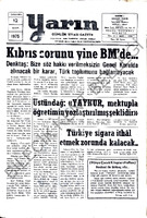 Yarın Gazetesi 12 Kasım 1975 Sayı 3184