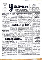 Yarın Gazetesi 28 Kasım 1975 Sayı 3197