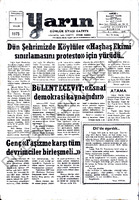 Yarın Gazetesi 1 Aralık 1975 Sayı 3198
