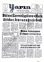 Yarın Gazetesi 8 Aralık 1975 Sayı 3203