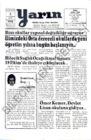 Yarın Gazetesi 2 Ekim 1978 Sayı 4044