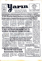 Yarın Gazetesi 9 Kasım 1978 Sayı 4077
