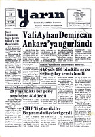Yarın Gazetesi 15 Kasım 1978 Sayı 4079