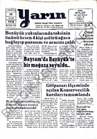 Yarın Gazetesi 16 Kasım 1978 Sayı 4080