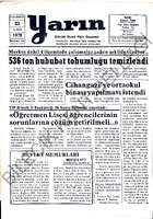 Yarın Gazetesi 23 Kasım 1978 Sayı 4086