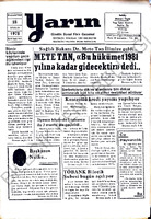 Yarın Gazetesi 18 Aralık 1978 Sayı 4107