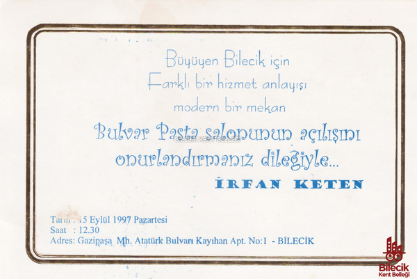 Bulvar Pasta Salonu Açılıyor