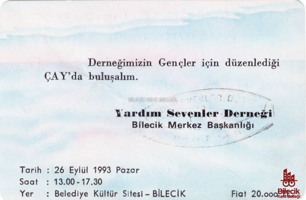 Türkiye Yardım Sevenler Derneği Bilecik Şubesi Çayı