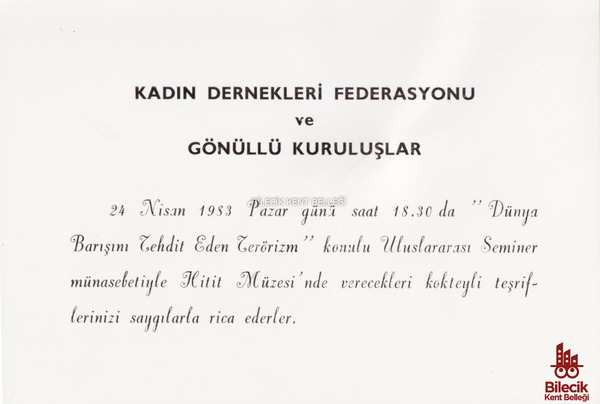 Kadın Dernekleri Federasyonu ve Gönüllü Kuruluşlar Konferans Daveti