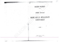 Bilecik Vilayeti 1934 Senesi Umumi Meclis Müzakeratı Zabıtnamesi