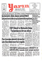 Yarın Gazetesi 15 Mart 1979 Sayı 4183