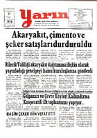 Yarın Gazetesi 17 Mart 1979 Sayı 4185