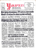 Yarın Gazetesi 3 Nisan 1979 Sayı 4199
