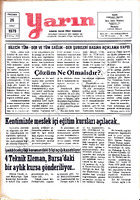 Yarın Gazetesi 26 Nisan 1979 Sayı 4219