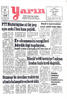 Yarın Gazetesi 23 Mayıs 1979 Sayı 4242