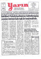 Yarın Gazetesi 7 Haziran 1979 Sayı 4255