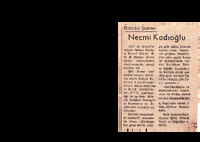 Bilecikli Şairler: Necmi Kadıoğlu