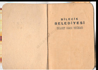 Bilecik Belediyesi Ticaret Odası Vesikası