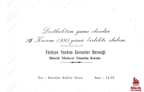 Türkiye Yardım Severler Derneği Bilecik Merkez Yönetim Kurulu 